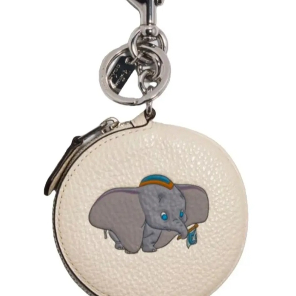 Coach Cream and Gray Dumbo Bag Charm